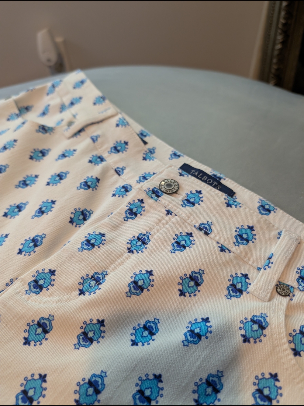 Talbots White And Blue Simply Flattering Jeans
